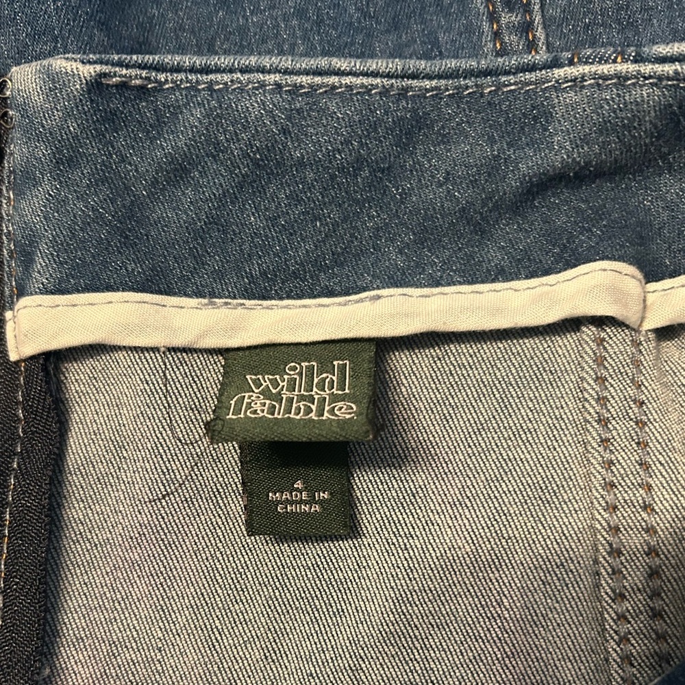 Y2K Stretch Denim Blue Jean Mini Skirt - Picture 3 of 4